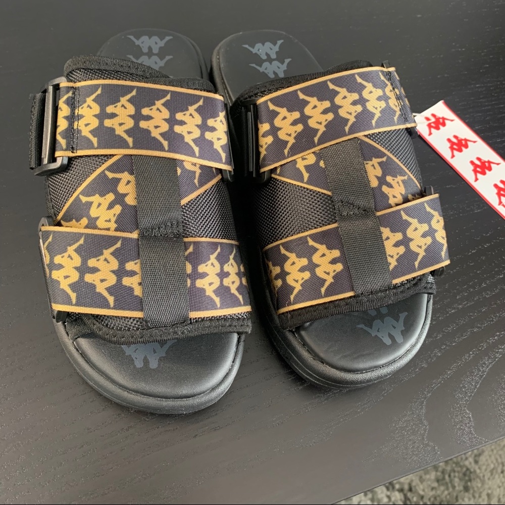 Sandals 🩴 Kappa Yellow Black